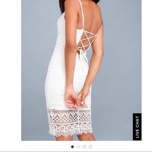 White Crochet Lace Bodycon Dress - LuLus NEW/TAGS